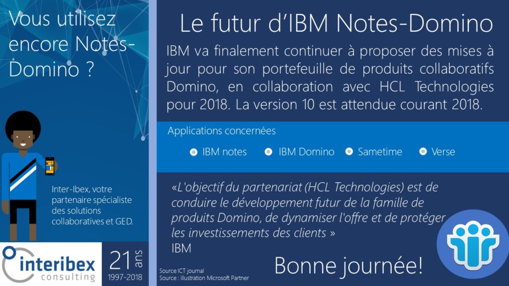 Update – Deux articles pour suivre l’evolution d’IBM Notes